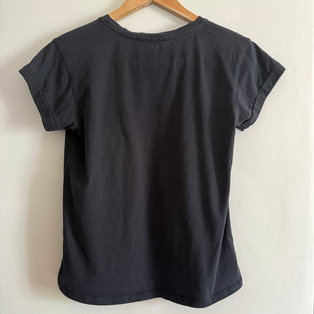 ALLSAINTS | Black Short Sleeve Lulu Anna Tee Shirt | Size 4 - Picture 6 of 6